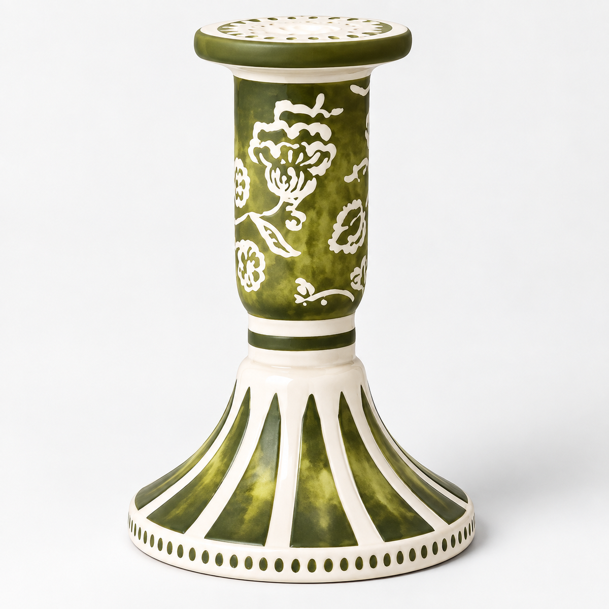 Candle Holder Verde Ceramica