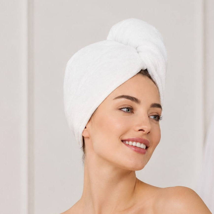 Gorro P/ Cabello Toalla Blanco