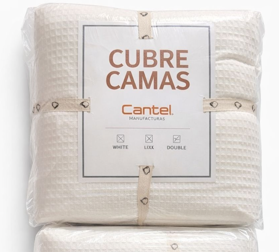 Cubrecama Waffle King Natural
