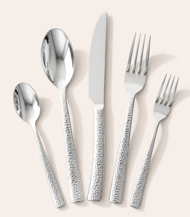 Set De 20 Cubiertos Plata Acero Inoxidable Cantel Home