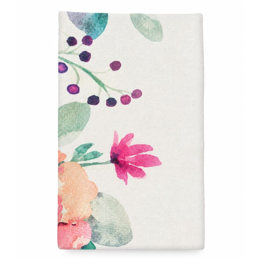 Mantel 8P Rectangular Hojas Y Flores