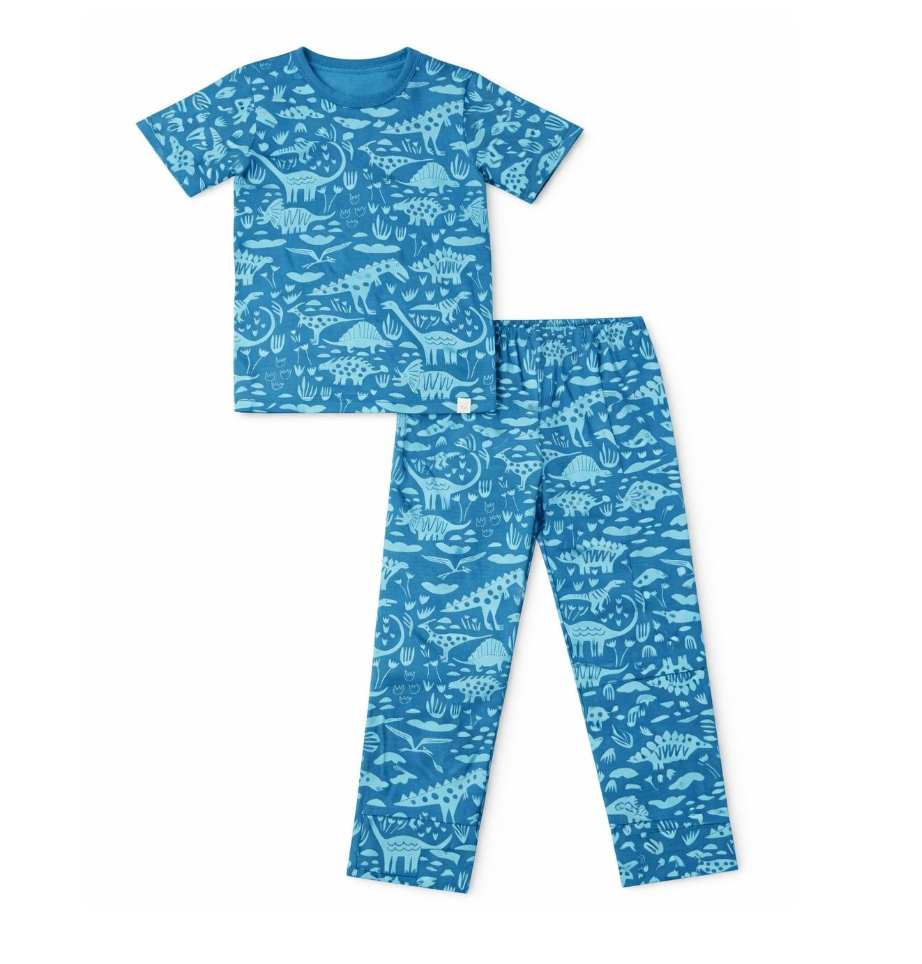 Pijama P/ Niño 8A Dinosaurios Azul