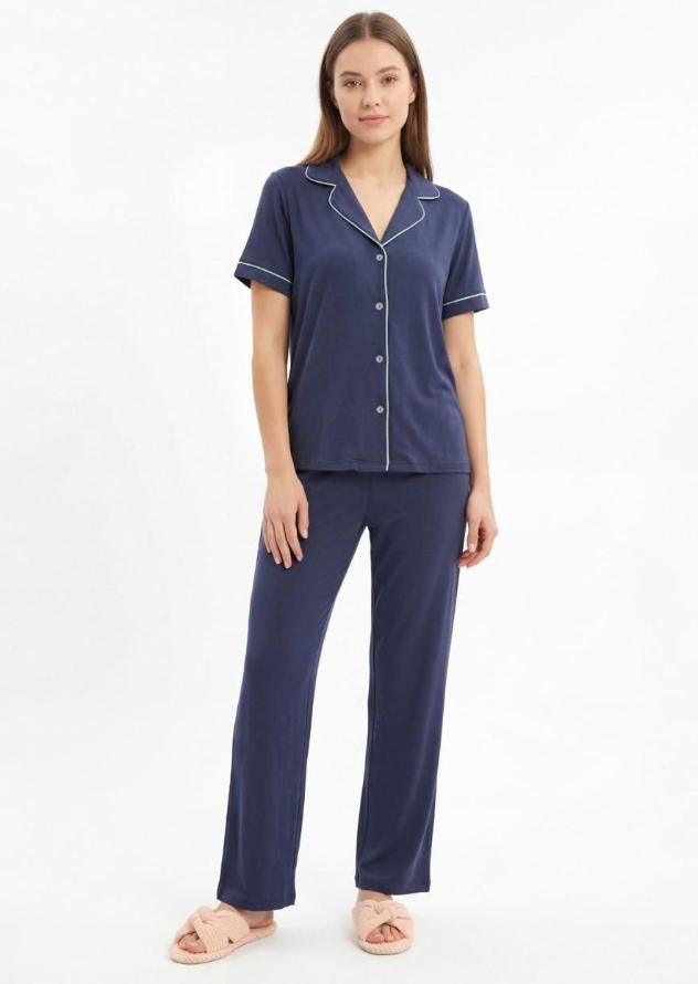 Pijama Pima /Modal Azul Marino