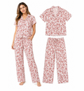 Pijama "L" Chalis Flores Rust
