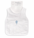 Babero Globo Celeste Borde Blanco