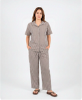 Pijama Jersy Rayas Marrón