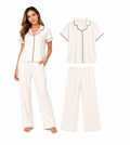 Pijama Pima/Modal Crudo Vino Tinto