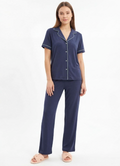 Pijama Pima/Modal Azul Marino
