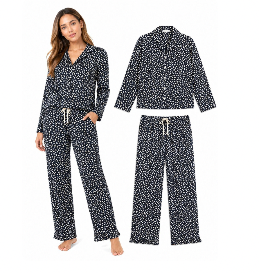 Pijama Chalis Estampado Jaguar