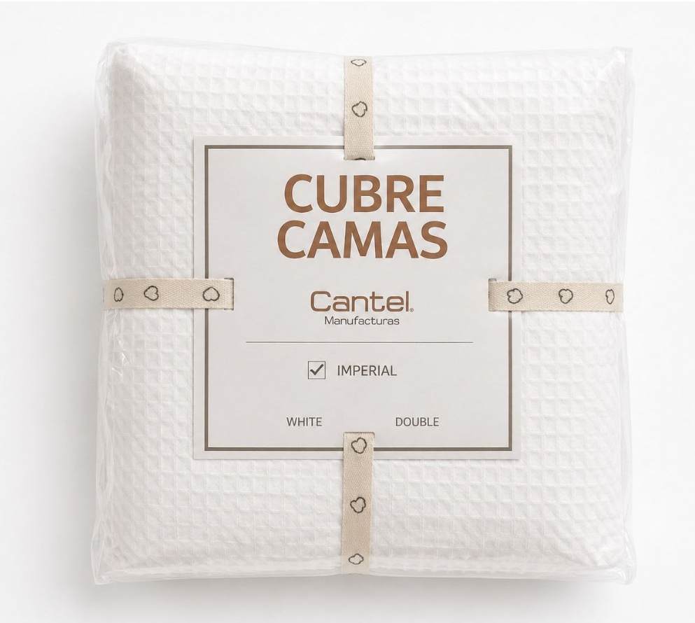 Cubrecama Waffle Blanco Imperial