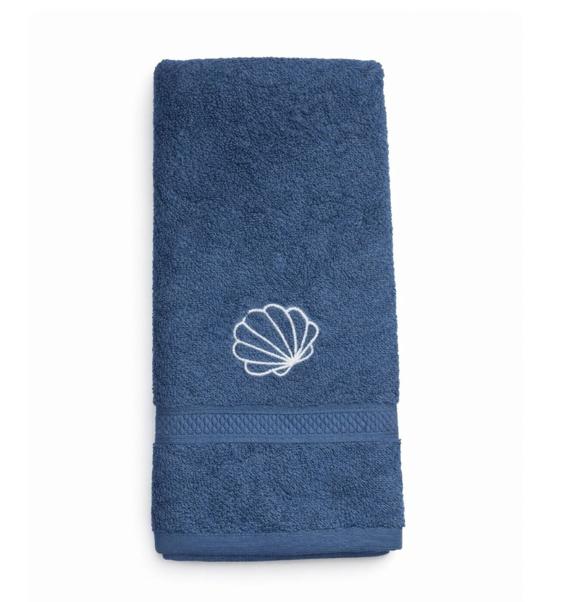 Toalla Prive Manos Azul Concha Gris