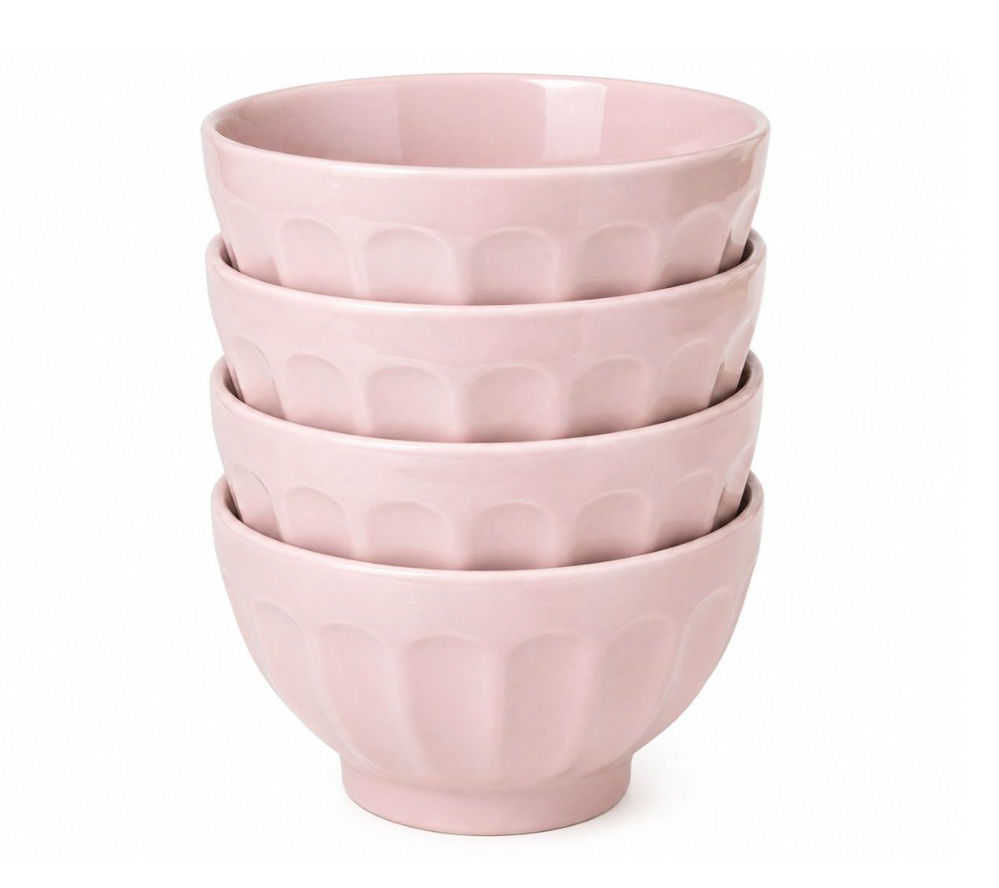 Set De 4 Bowls Color Rosa