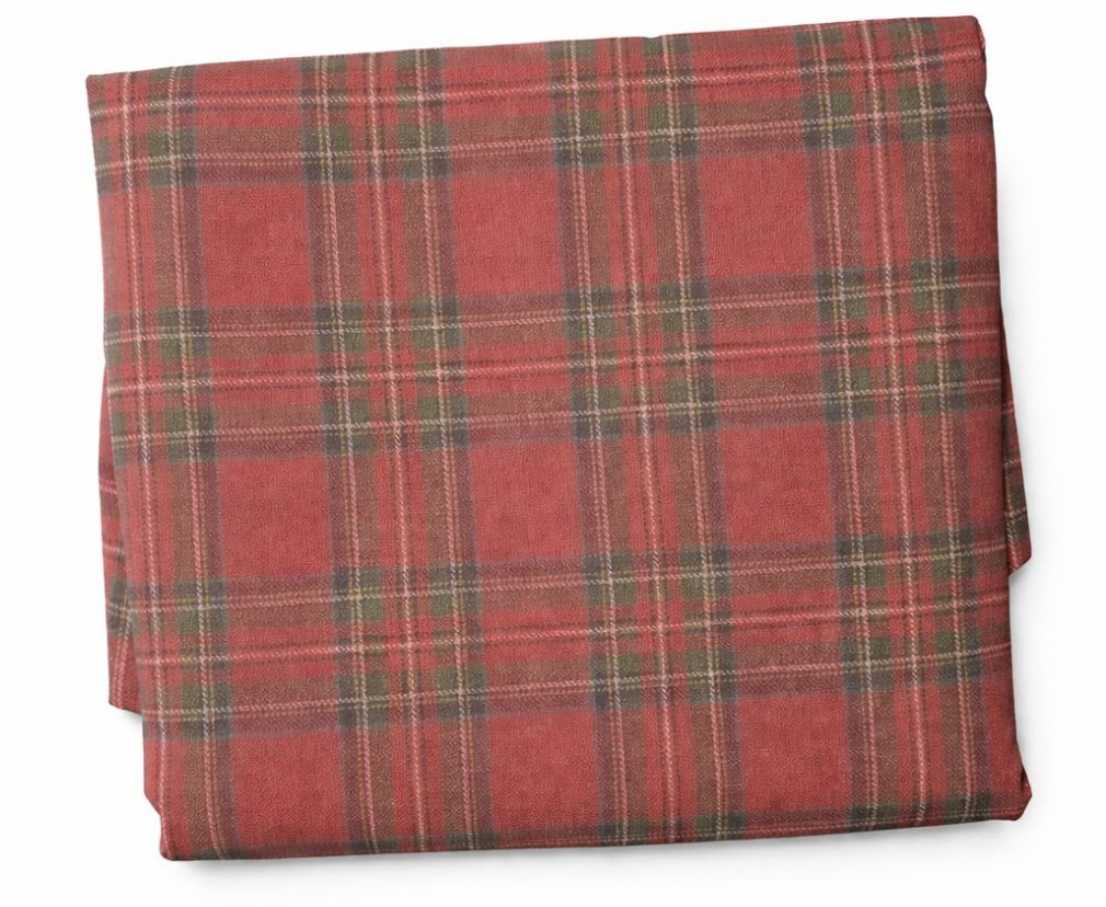 Mantel Rectangular Cuadros Rojo Verde