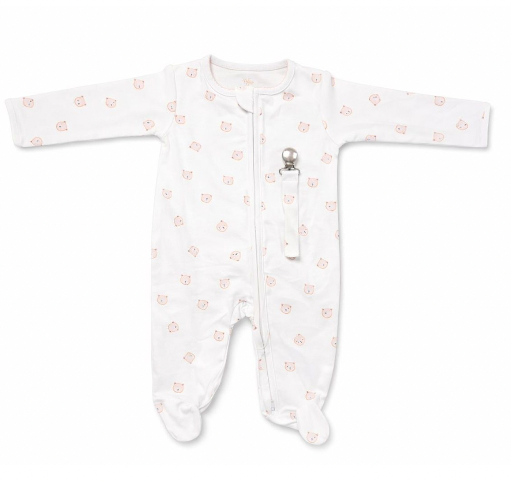 Enterizo Para Bebe Osos Rosa