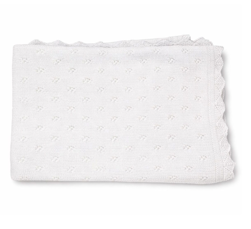 Swaddle para Bebe Blanco Orilla Rombos