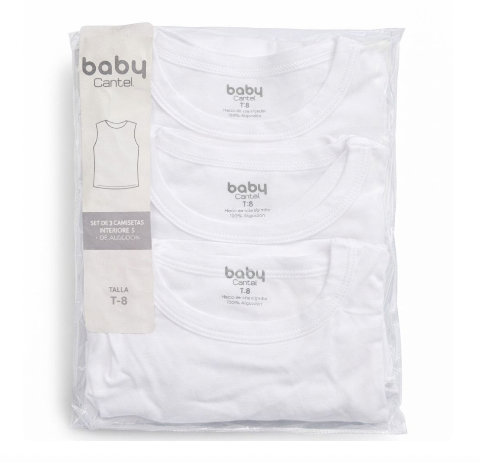 Set De 3 Camisetas Sm Blancas