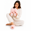 Pantufla afelpada rosada