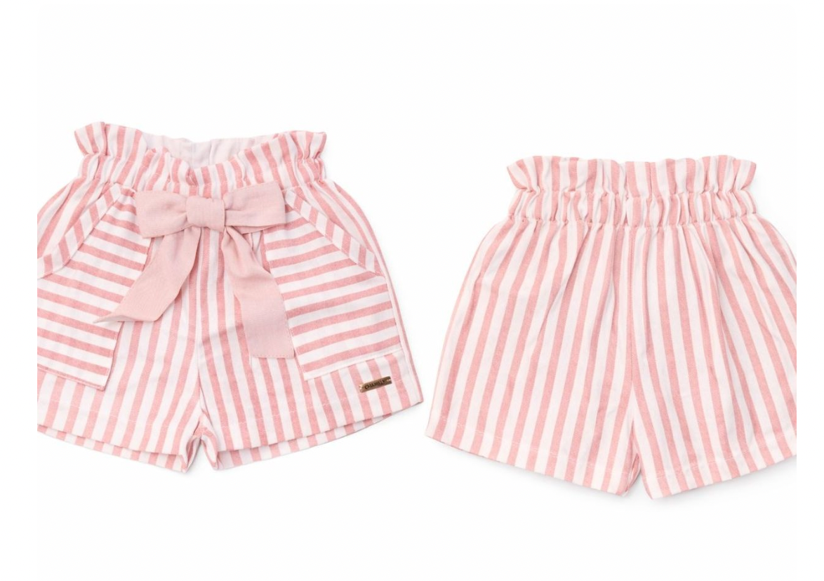 Short Didi Rayas Rosa Viejo
