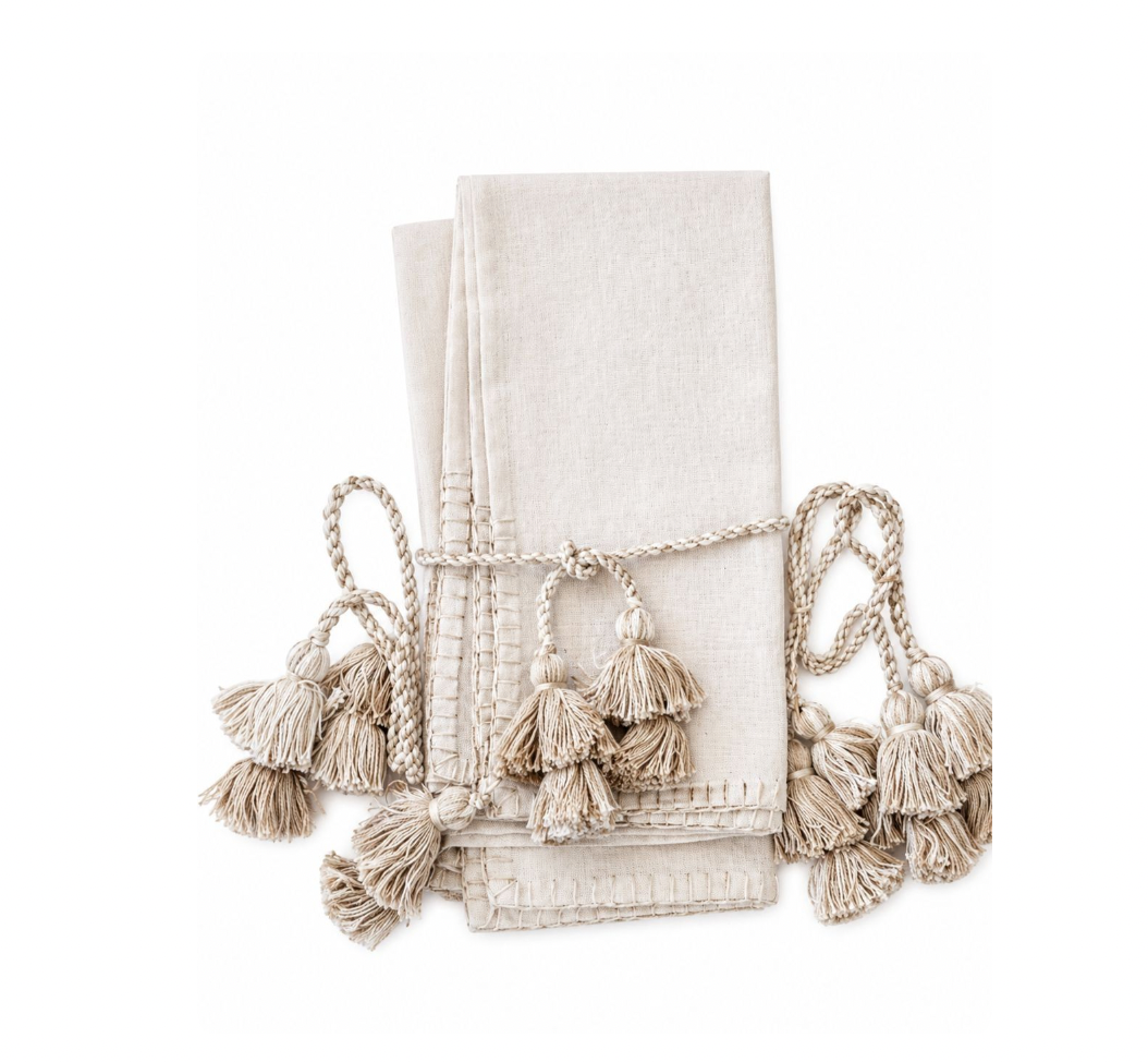 Set De 4 Servilletero Beige