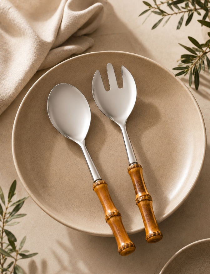 Set De 2 Cucharas De Bambú