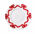 Set De 4 Platos Moños Rojo