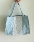 Bolsa de Toalla Listada Celeste