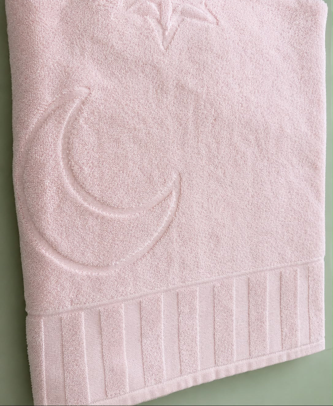 Toalla Estrellas-Lunas Baño Rosado Palido A