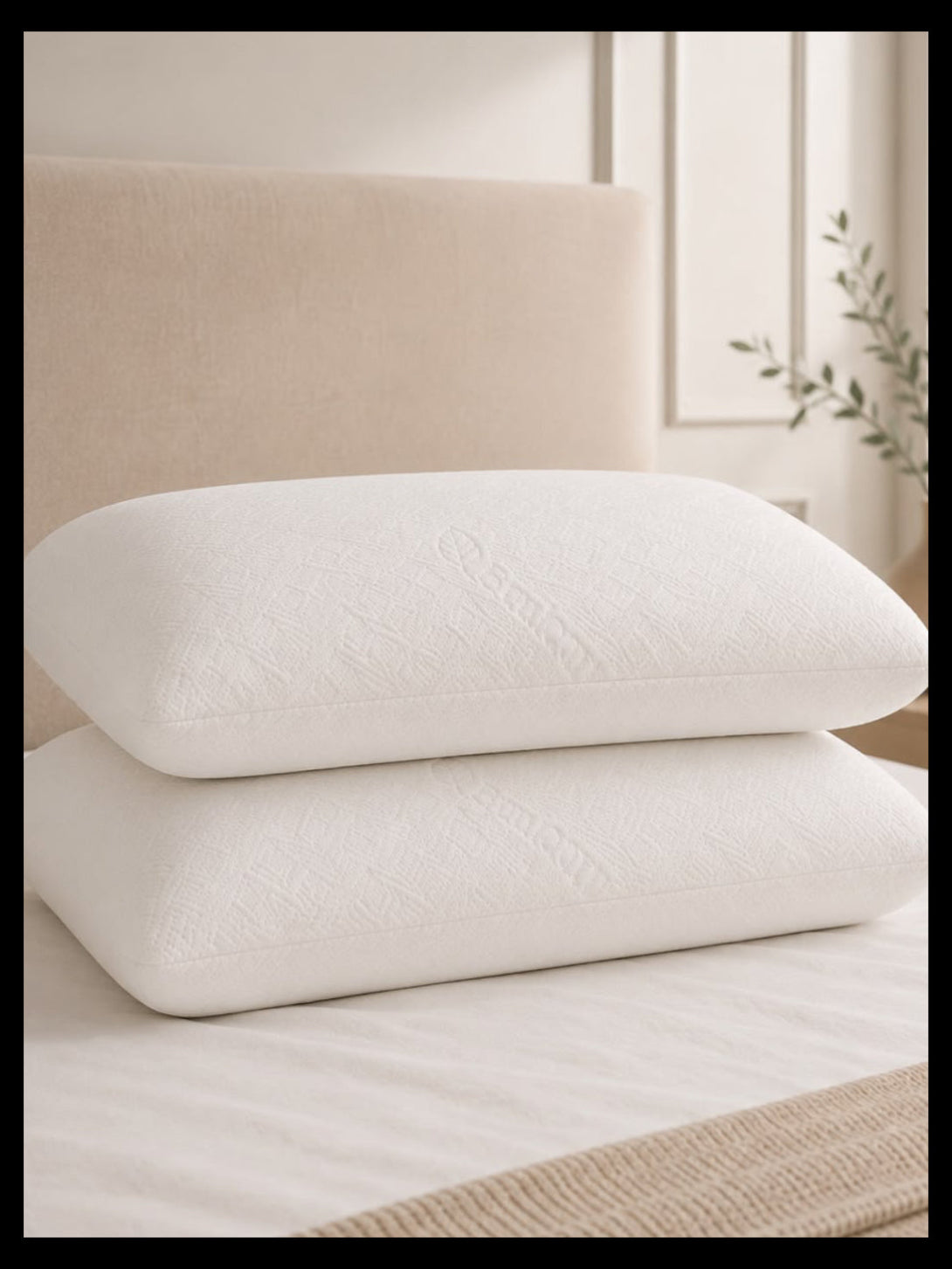 Almohada De Espuma Elástica Con Tela De Refigeración