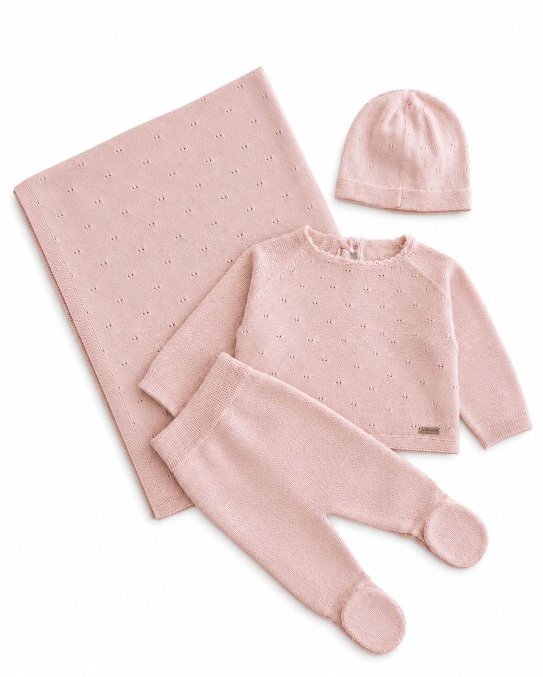 Conjunto Ternura Rosa Viejo 4pzas