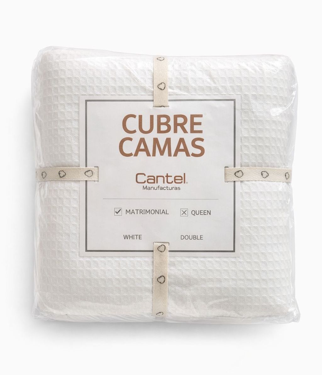 Cubrecama Waffle Blanco