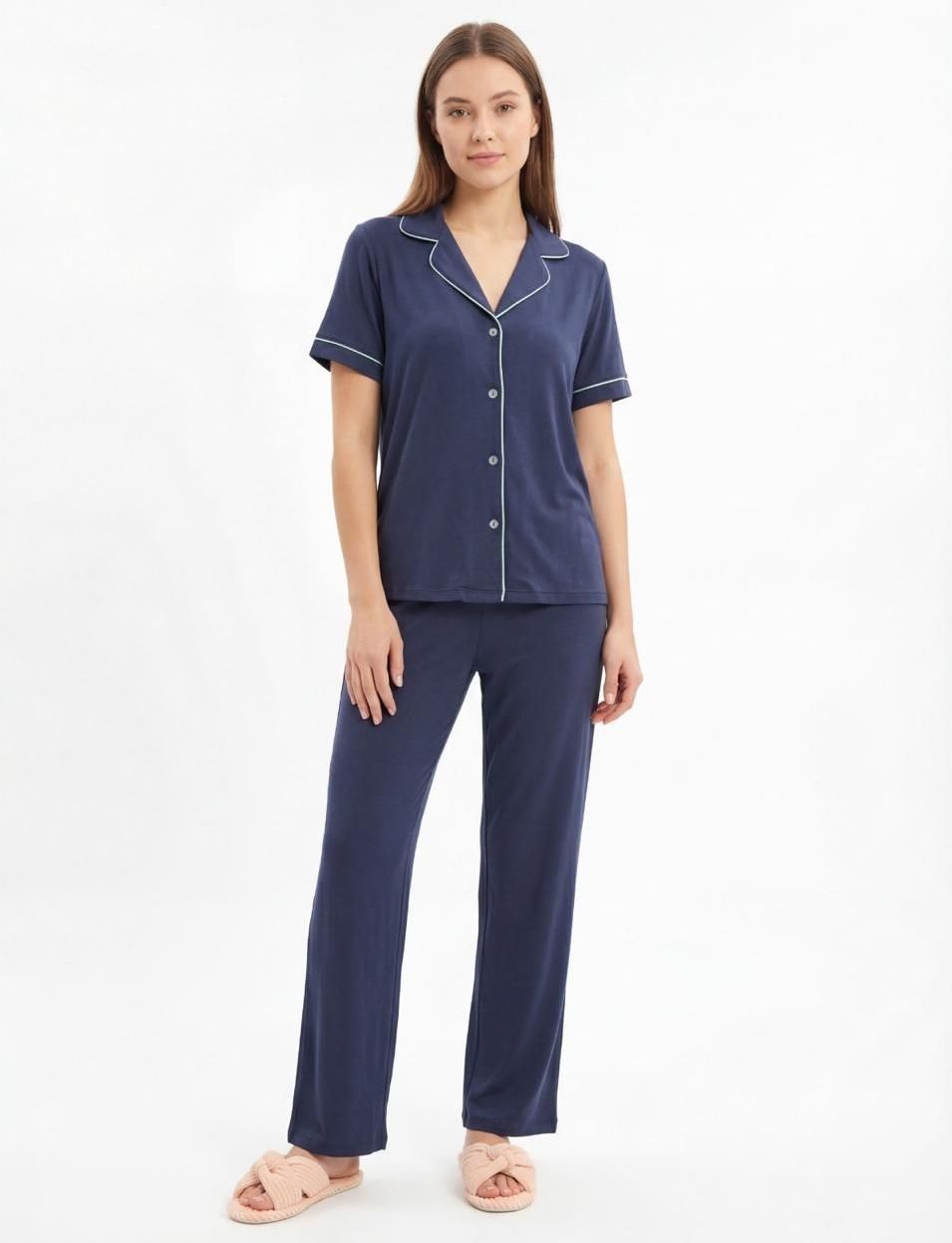 Pijama Pima/Modal Azul Marino