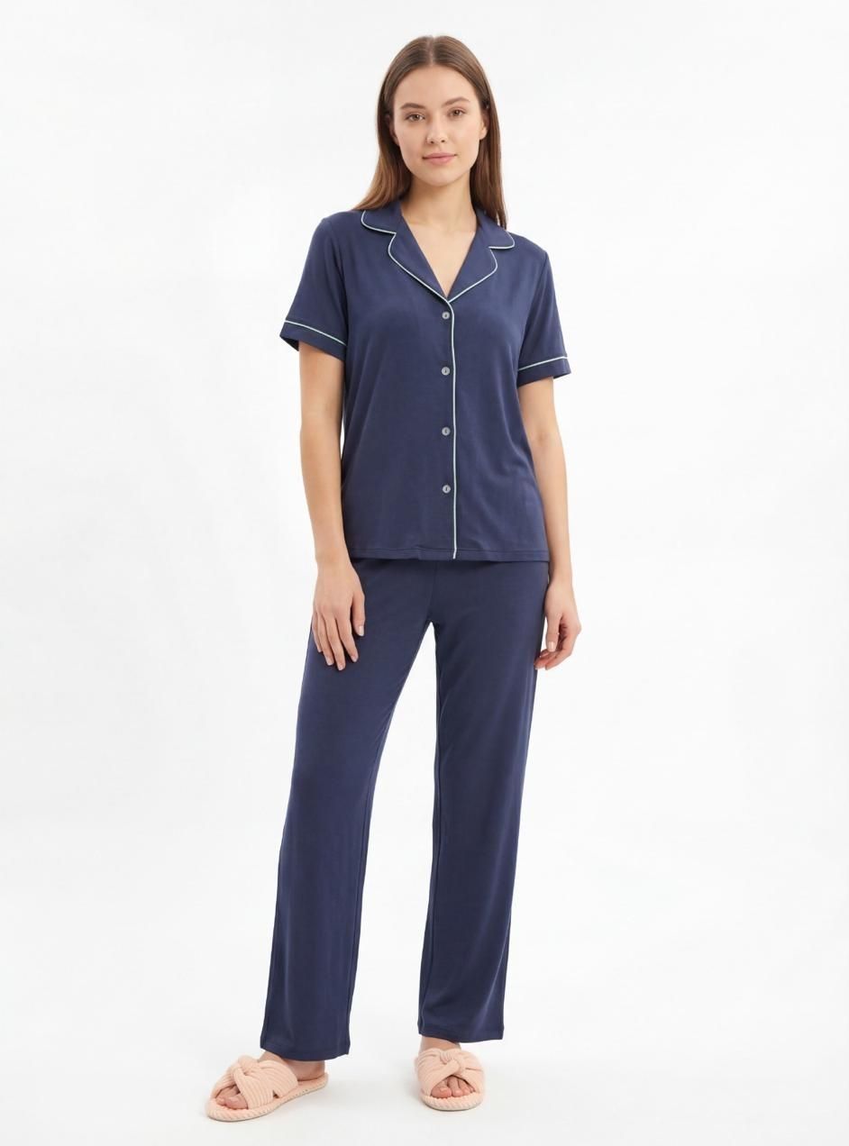 Pijama Pima/Modal Azul Marino