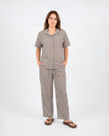 Pijama Jersy Rayas Marrón
