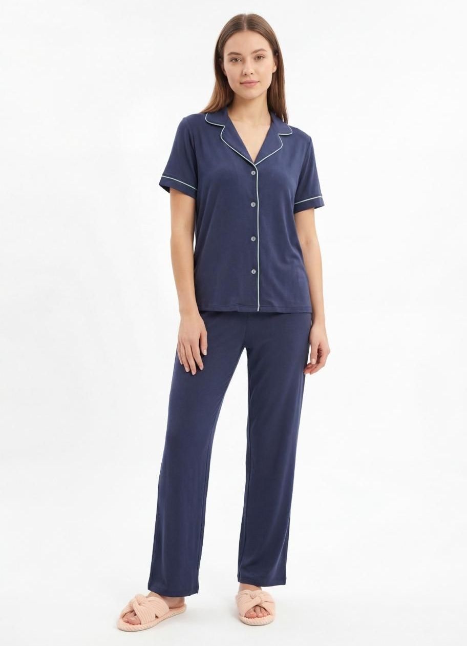 Pijama para Dama Pima/Modal Azul Marino