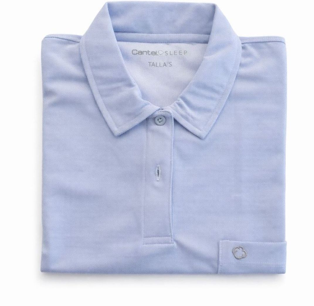 Camisa Polo Celeste Pastel