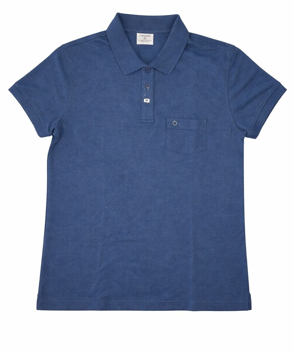 Camisa Polo Pique Azul Marino