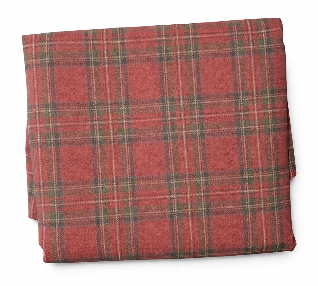 Mantel Rectangular Cuadros Rojo Verde