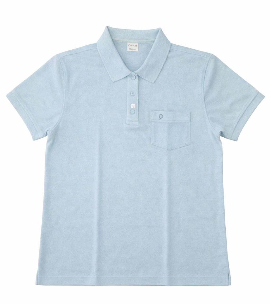 Camisa Polo Celeste Pique