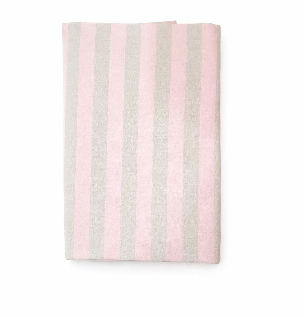 Mantel Rectangular Franjas Rosado/Verde