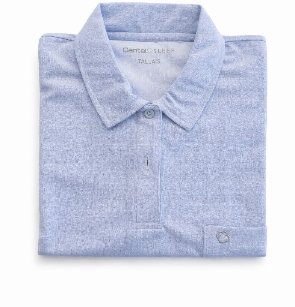 Camisa Polo Celeste Pastel