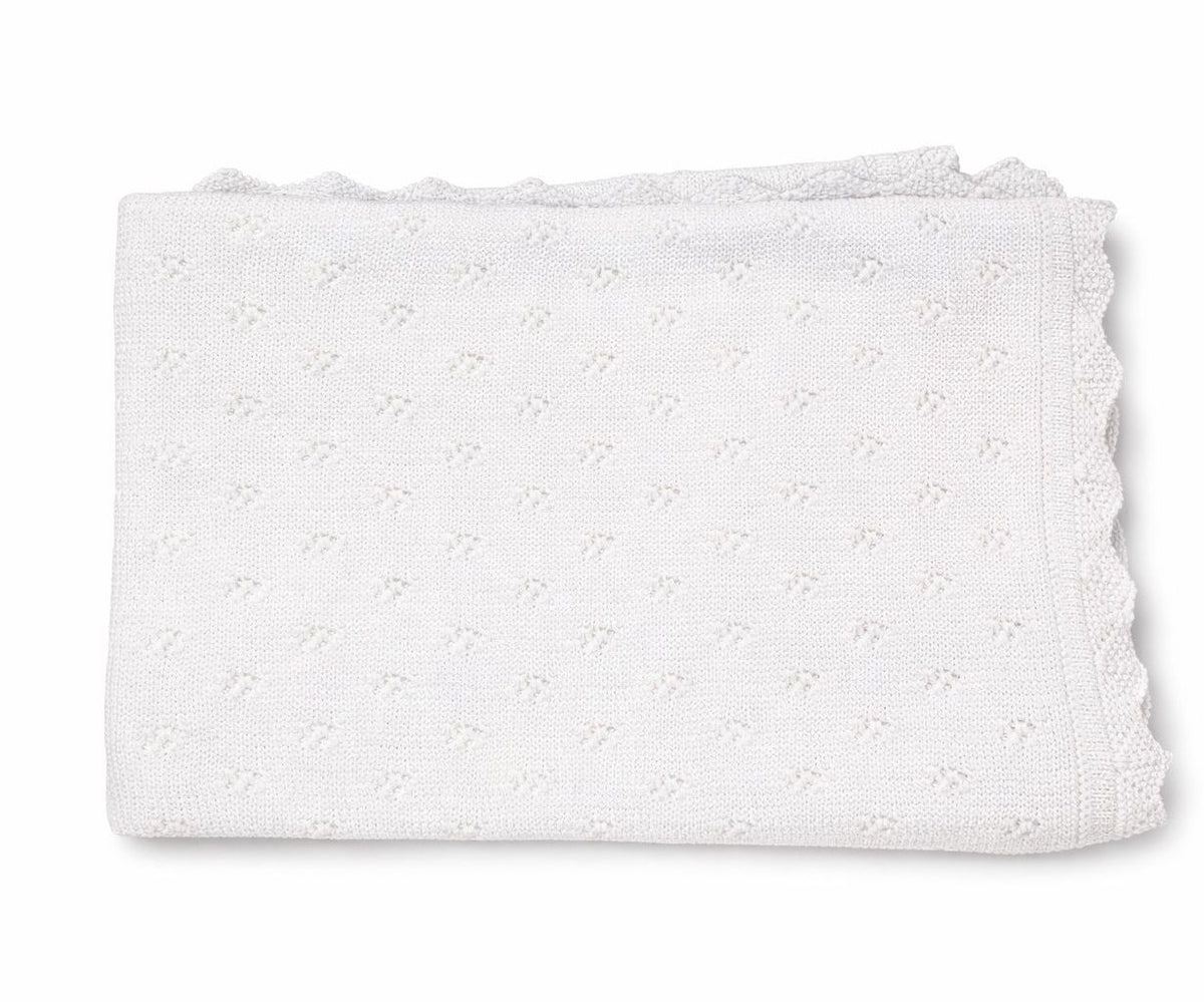 Swaddle para Bebé Blanco Orilla Rombos