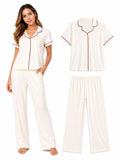 Pijama Pima/Modal Crudo Vino Tinto