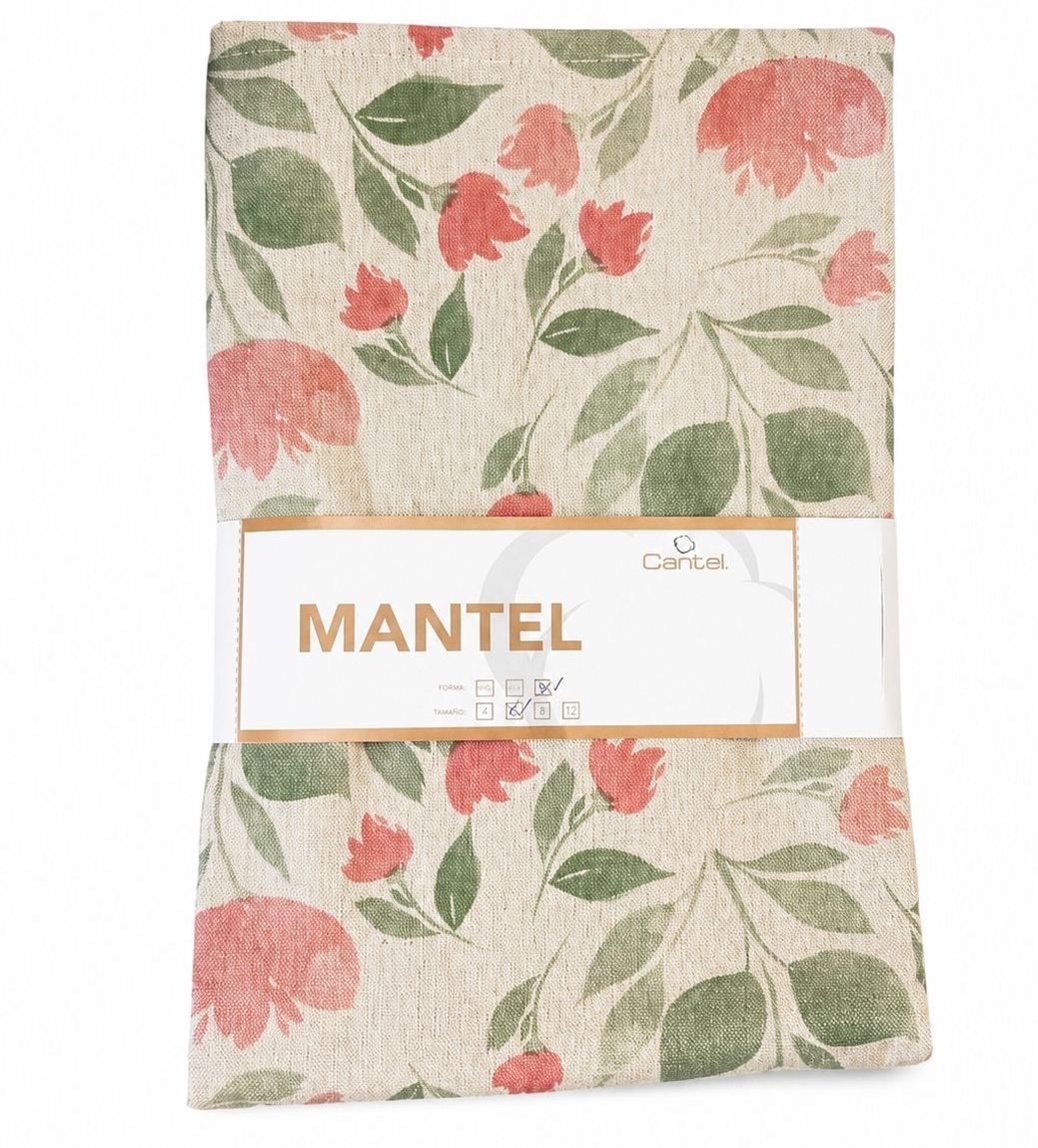 Mantel Rectangular Flores