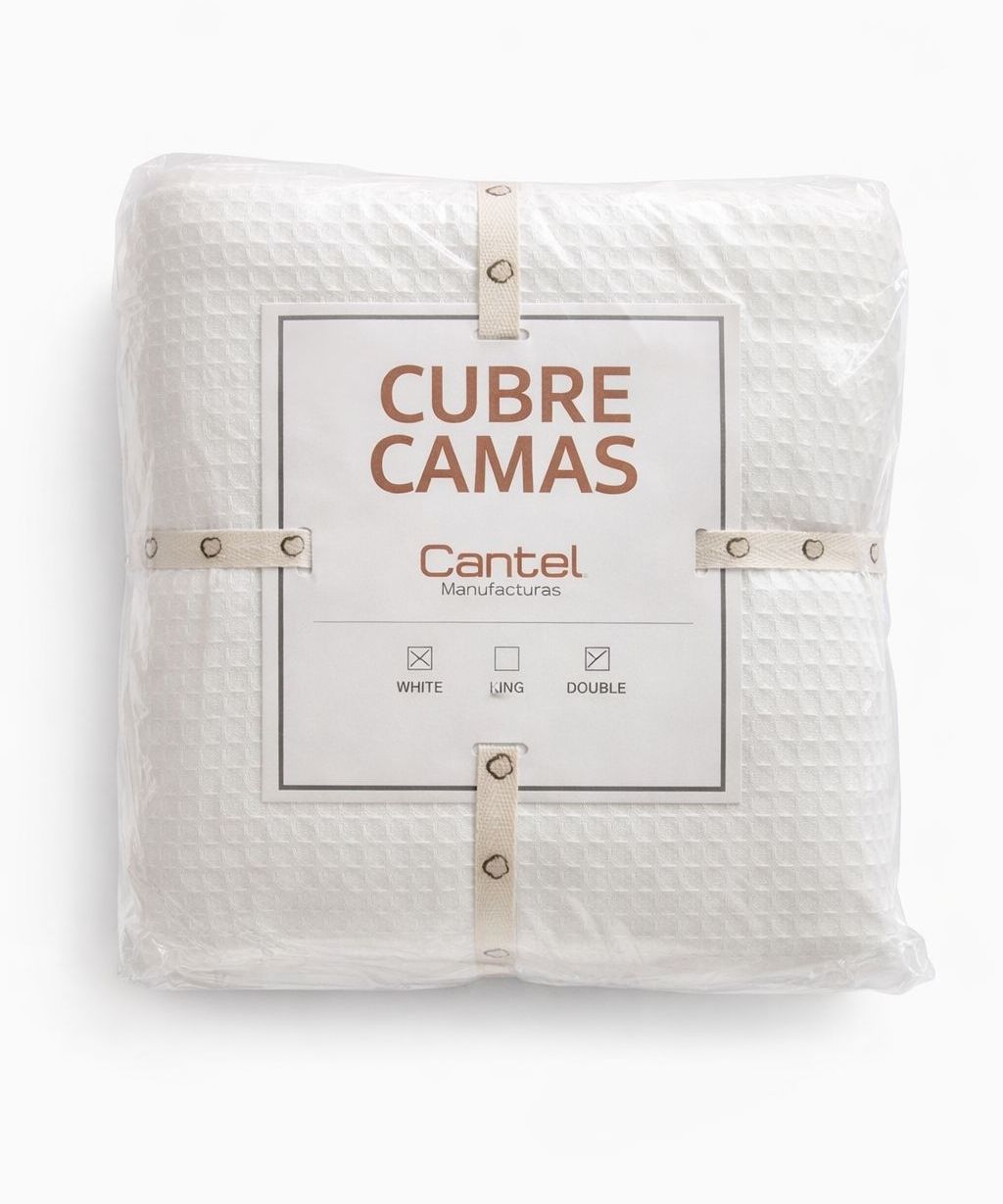 Cubrecama Waffle Blanco