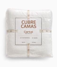 Cubrecama Waffle Matqueen Blanco