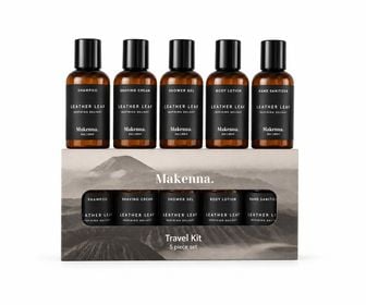 Travel Kit Leather Leaf 2Oz