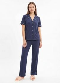 Pijama P/Dama S Pima/Modal Azul Marino