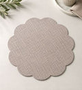 Set De 4 Individuales Redondos Pvc Ondulado Gris