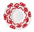 Set De 4 Platos Moños Rojo