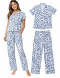 Pijama "S" Chalis Jirafas Azul